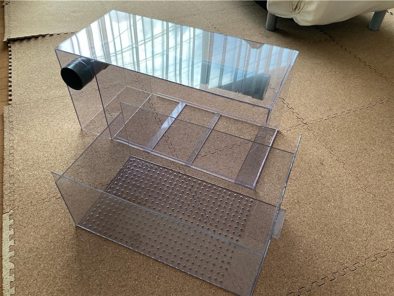 自作した引き出し型ウールボックスの写真