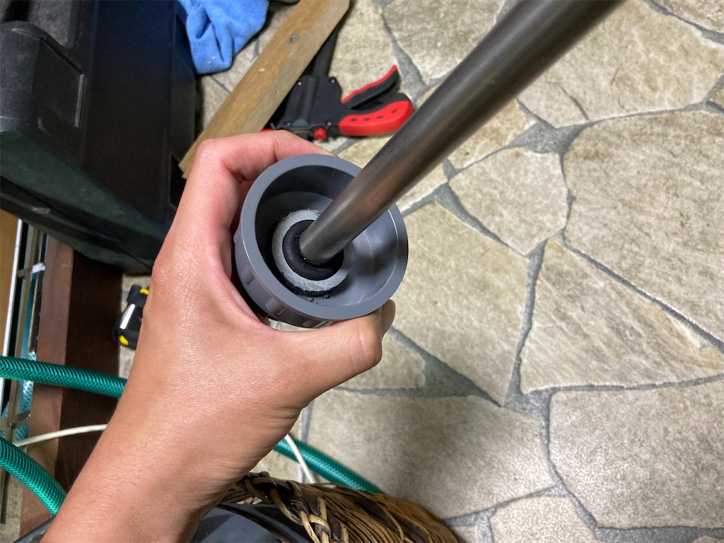 チタンヒーターカバー自作 ユニオン接着工程